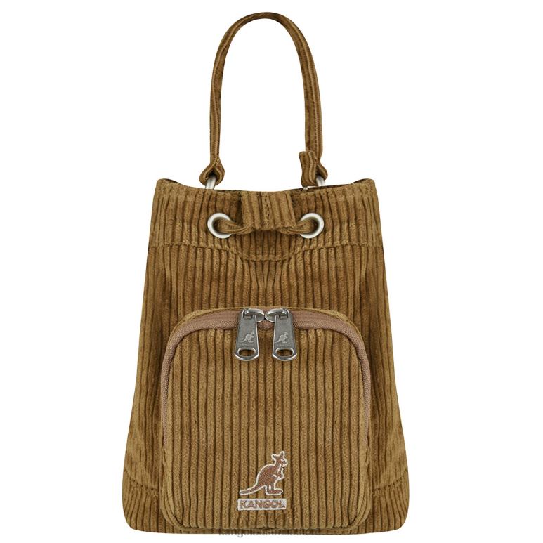Unisex Accessories Brown Kangol Cord V Pocket Bucket Bag V0X8T977