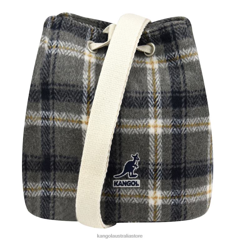 Unisex Accessories Grey Plaid Kangol Checker II Bucket Bag V0X8T971