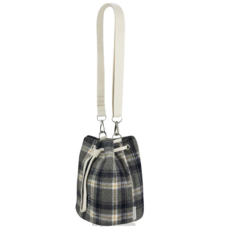 Unisex Accessories Grey Plaid Kangol Checker II Bucket Bag V0X8T971