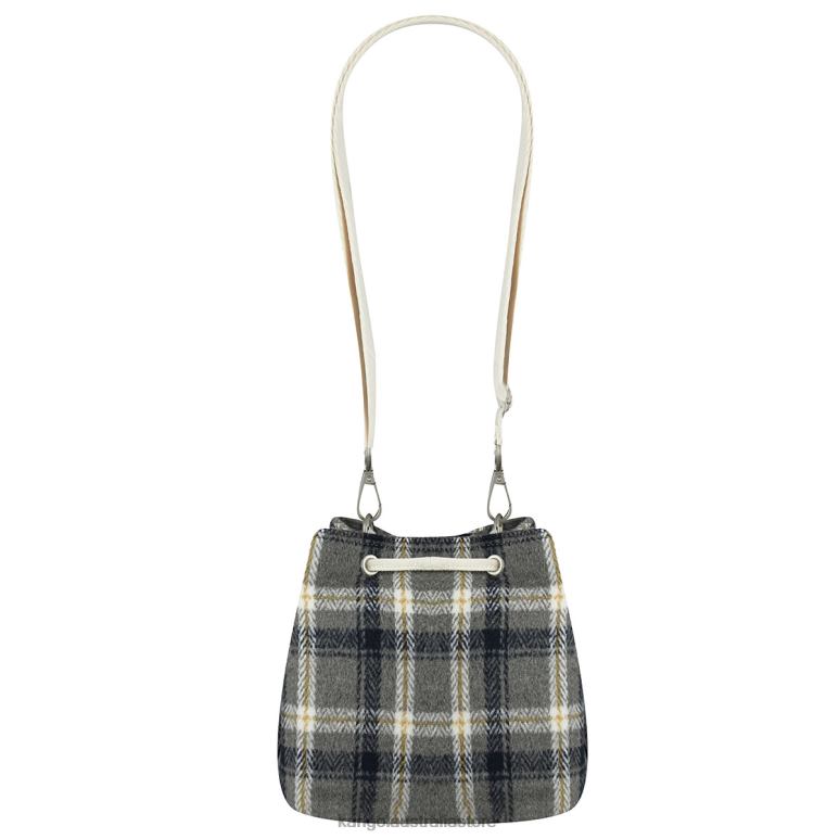 Unisex Accessories Grey Plaid Kangol Checker II Bucket Bag V0X8T971