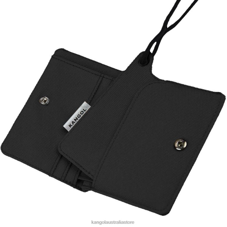 Unisex Accessories Black Kangol 2-Way Card Holder V0X8T1254