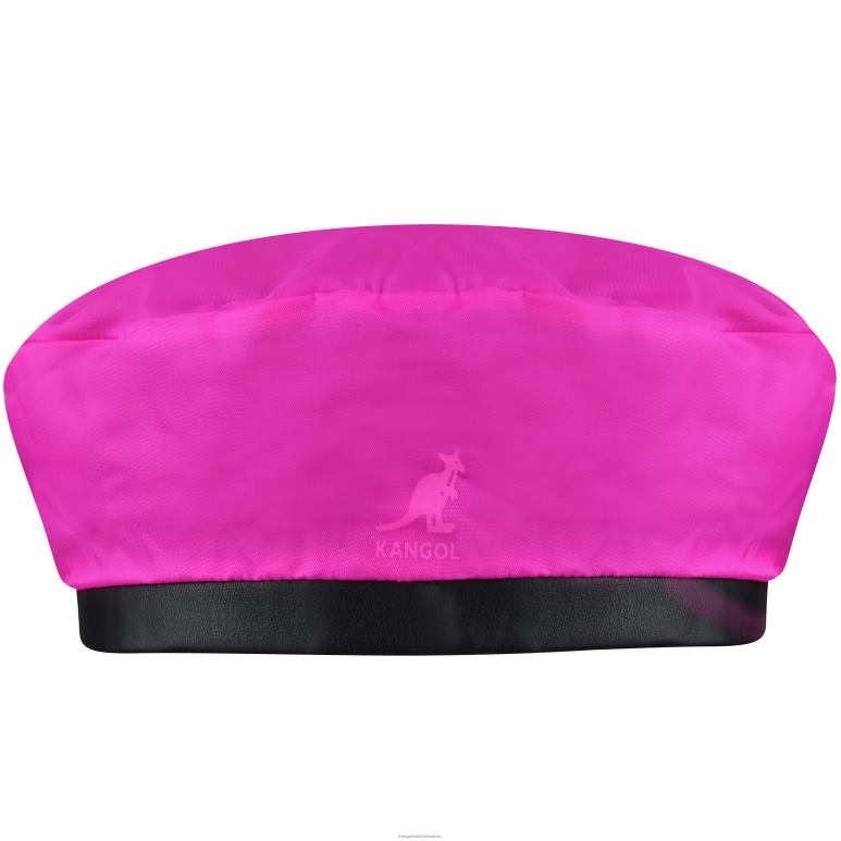 Unisex Accessories Black/Electric Pink Kangol Nylon Plush Reversible Beret V0X8T423