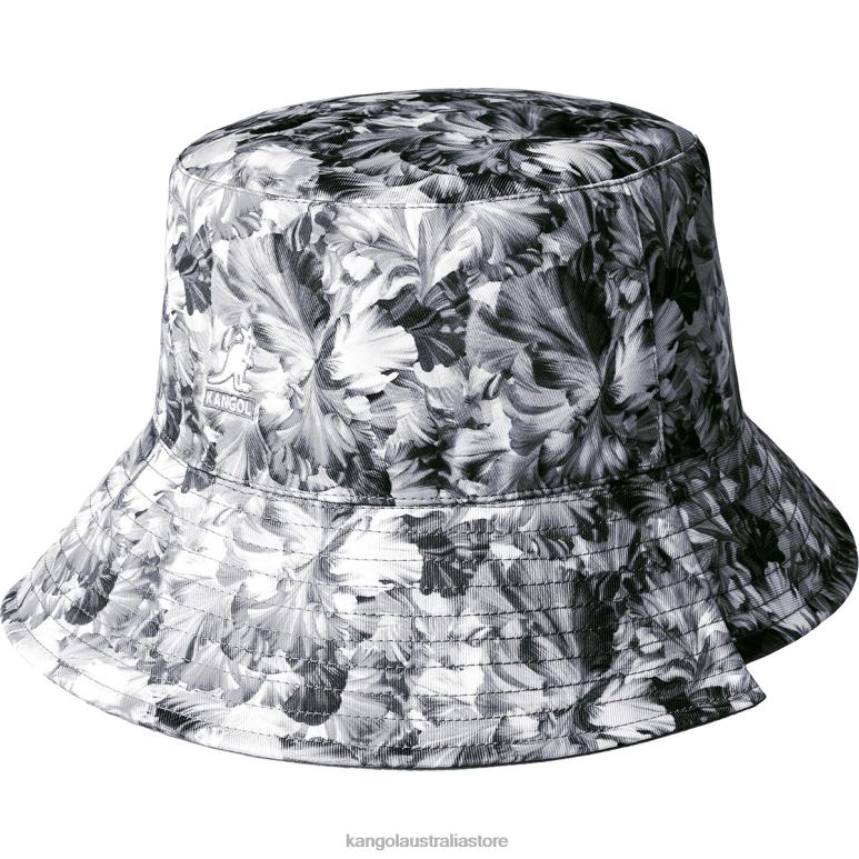 Unisex Accessories Black Floral Kangol Floral Reversible Bucket V0X8T456
