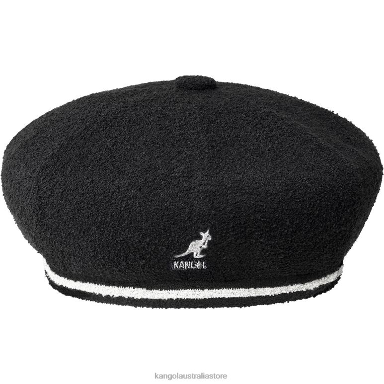 Unisex Accessories Black Kangol 2-Tone Bermuda Jax Beret V0X8T400