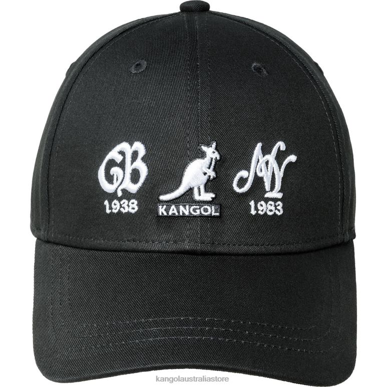 Unisex Accessories Black Kangol 38-83 Elastic Fitted Baseball V0X8T364