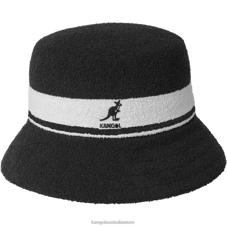 Unisex Accessories Black Kangol Bermuda Stripe Bucket V0X8T642