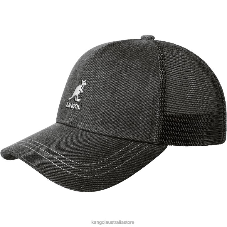 Unisex Accessories Black Kangol Distressed Cotton Mesh Baseball V0X8T291