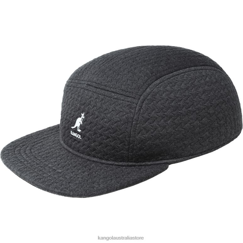 Unisex Accessories Black Kangol Embossed 5 Panel Cap V0X8T357