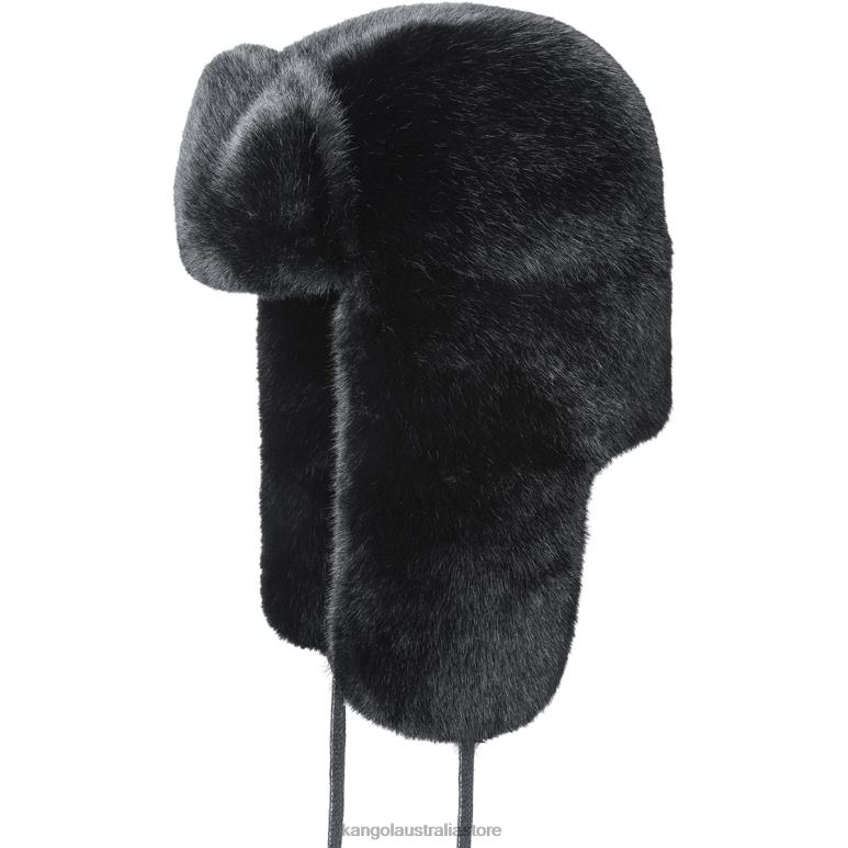 Unisex Accessories Black Kangol Faux Fur Trapper V0X8T861