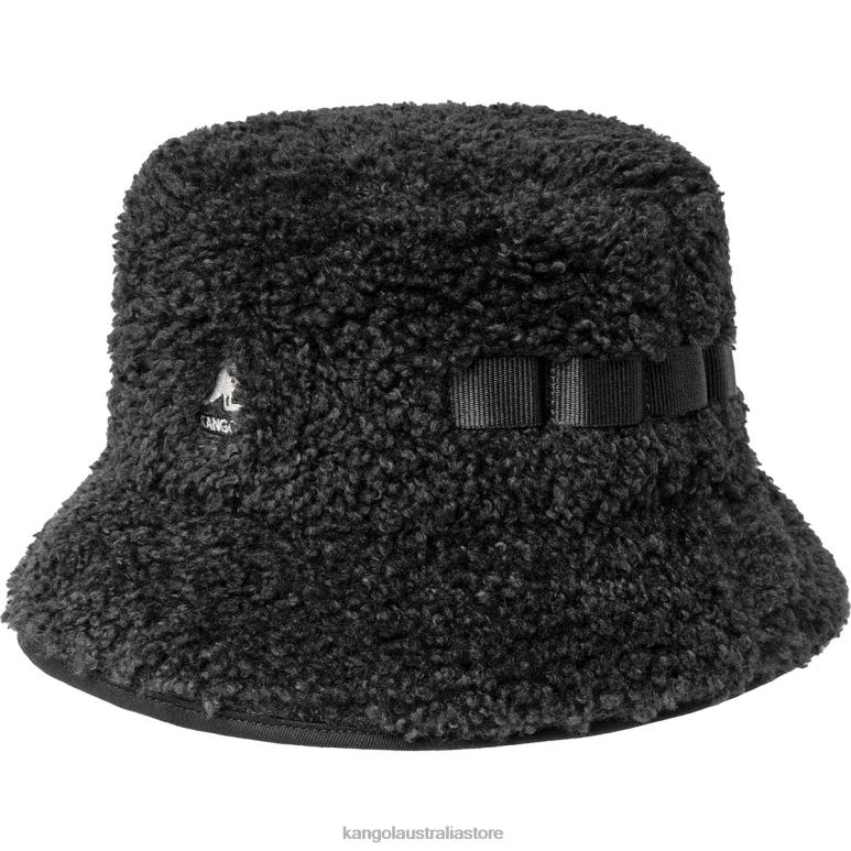 Unisex Accessories Black Kangol Faux Shearling Utility Bucket V0X8T553