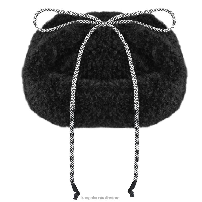 Unisex Accessories Black Kangol Faux Shearling Utility Flap Cap V0X8T912