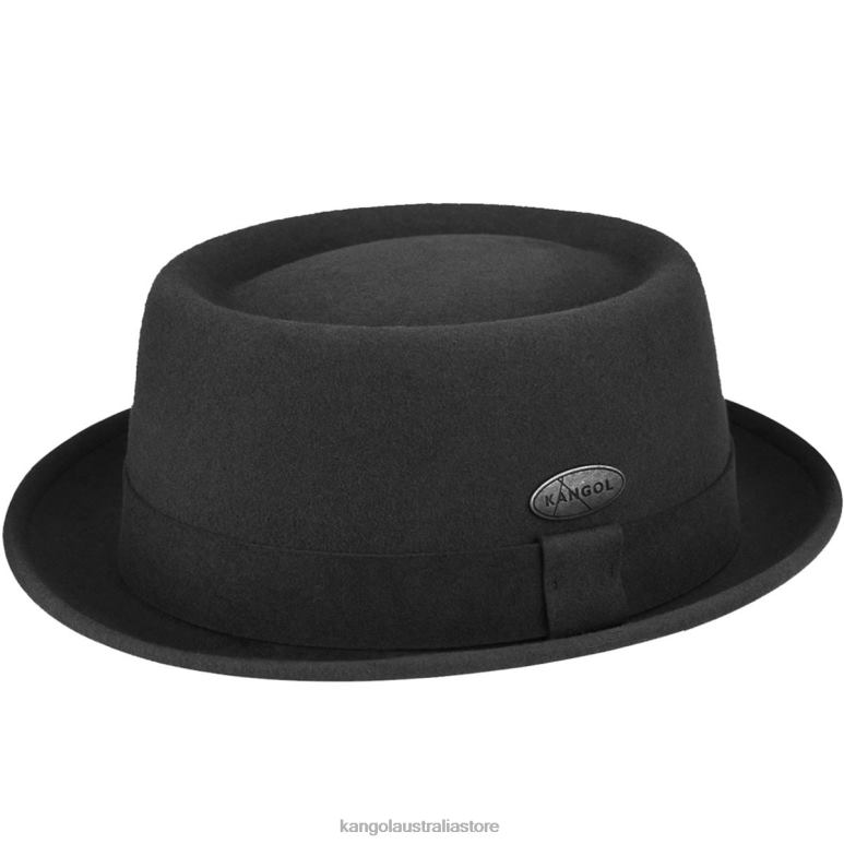 Unisex Accessories Black Kangol LiteFelt Pork Pie V0X8T795