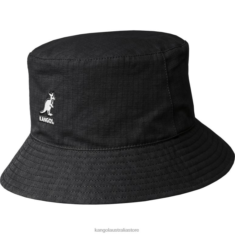 Unisex Accessories Black Kangol Ripstop Essential Rev Bucket V0X8T517