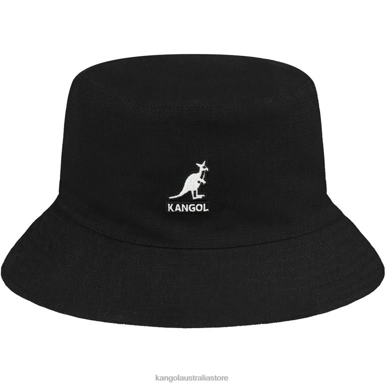 Unisex Accessories Black Kangol Ripstop Essential Rev Bucket V0X8T517