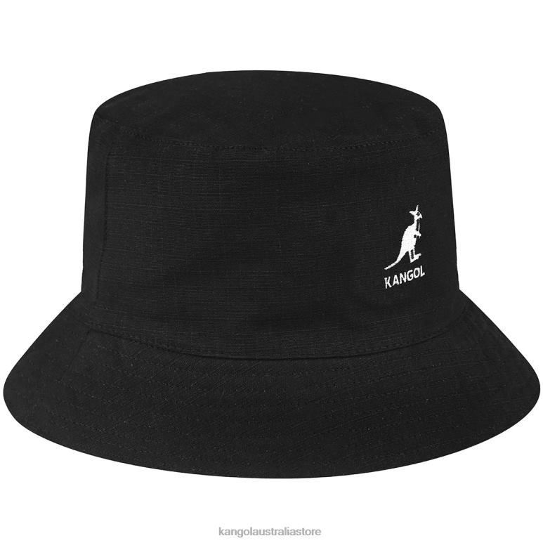 Unisex Accessories Black Kangol Ripstop Essential Rev Bucket V0X8T517