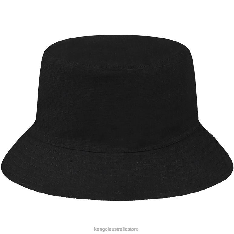 Unisex Accessories Black Kangol Ripstop Essential Rev Bucket V0X8T517