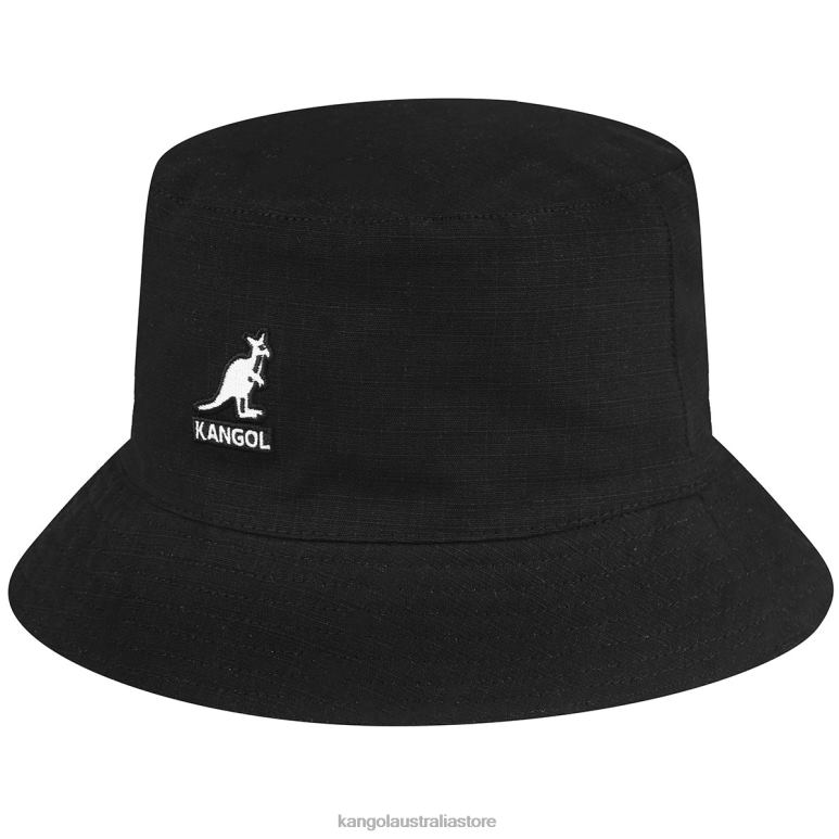 Unisex Accessories Black Kangol Ripstop Essential Rev Bucket V0X8T517