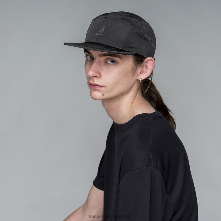 Unisex Accessories Black Kangol Soft Touch 5 Panel Baseball V0X8T276