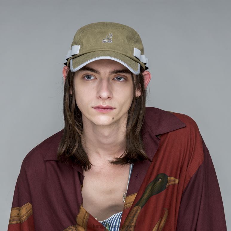 Unisex Accessories Black Kangol Waxed Utility 5 Panel Cap V0X8T361