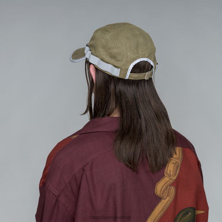 Unisex Accessories Black Kangol Waxed Utility 5 Panel Cap V0X8T361