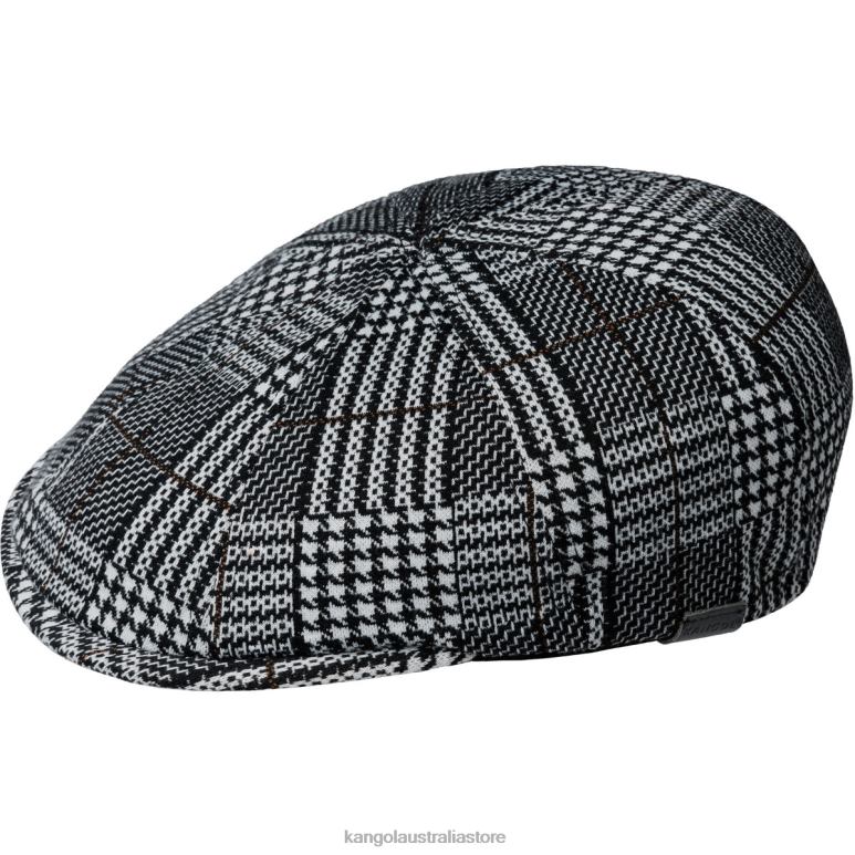 Unisex Accessories Black Plaid Kangol Pattern Flexfit Cap V0X8T773