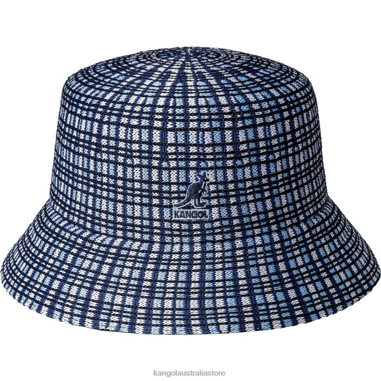 Unisex Accessories Blue Plaid Kangol Prep Plaid Bucket V0X8T481