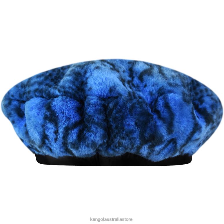 Unisex Accessories Blue Snake Kangol Faux Fur Beret V0X8T408