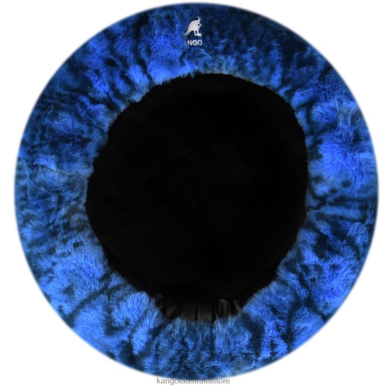 Unisex Accessories Blue Snake Kangol Faux Fur Beret V0X8T408