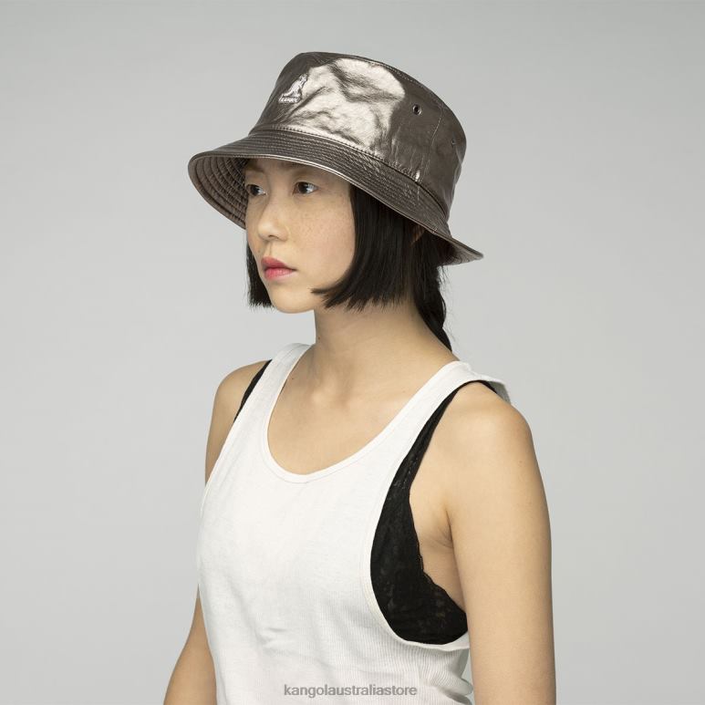 Unisex Accessories Bronze Crinkle Kangol Future Bucket W/ Earflaps V0X8T688