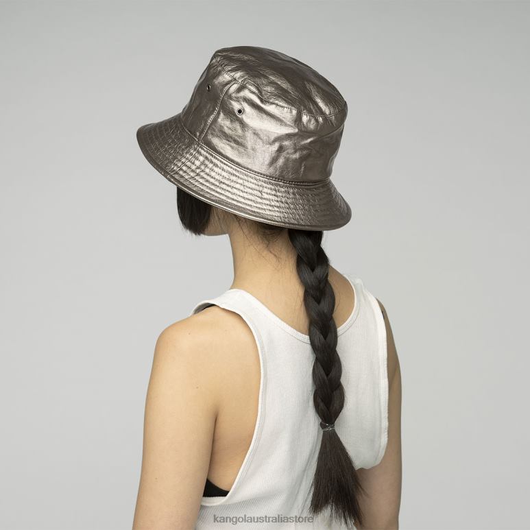 Unisex Accessories Bronze Crinkle Kangol Future Bucket W/ Earflaps V0X8T688