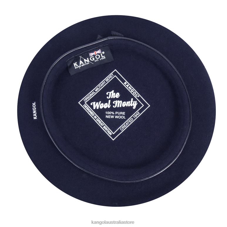 Unisex Accessories Dark Blue Kangol Monty Wool Beret V0X8T431