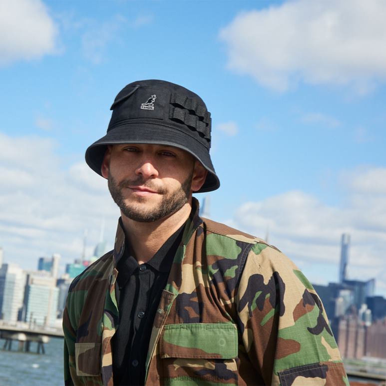 Unisex Accessories Dark Blue Kangol Waxed Utility Bucket V0X8T665