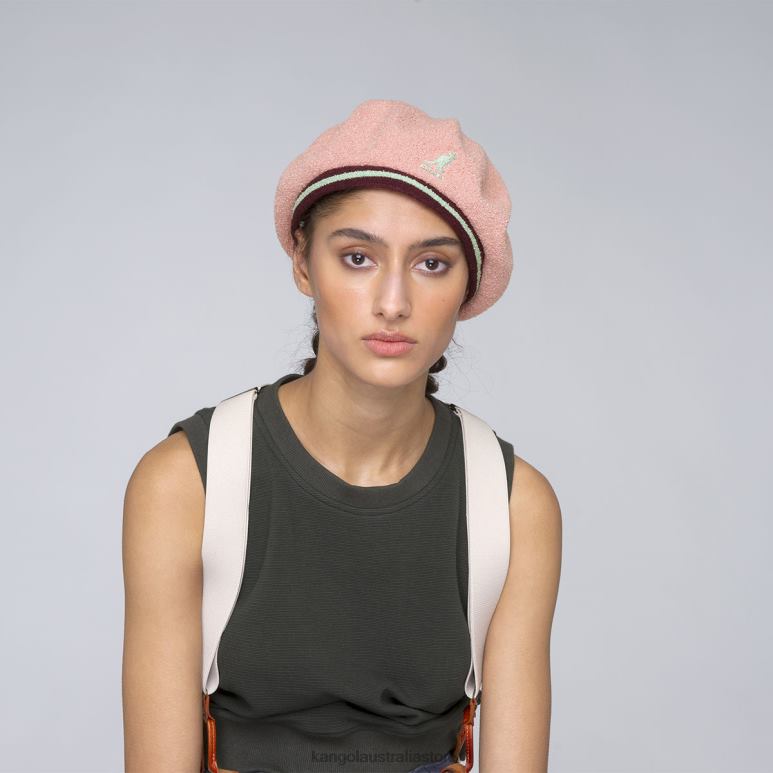 Unisex Accessories Dusty Rose Kangol 2-Tone Bermuda Jax Beret V0X8T401