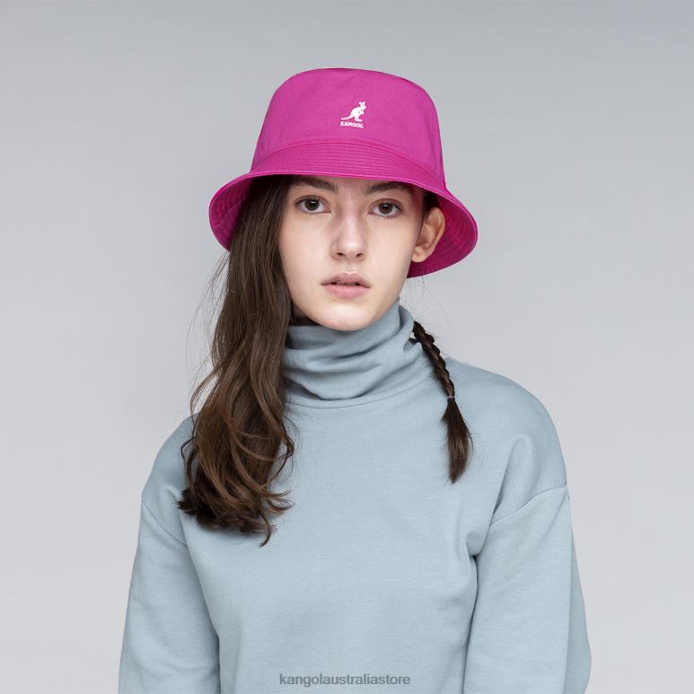 Unisex Accessories Electric Pink Kangol Washed Bucket Hat V0X8T587