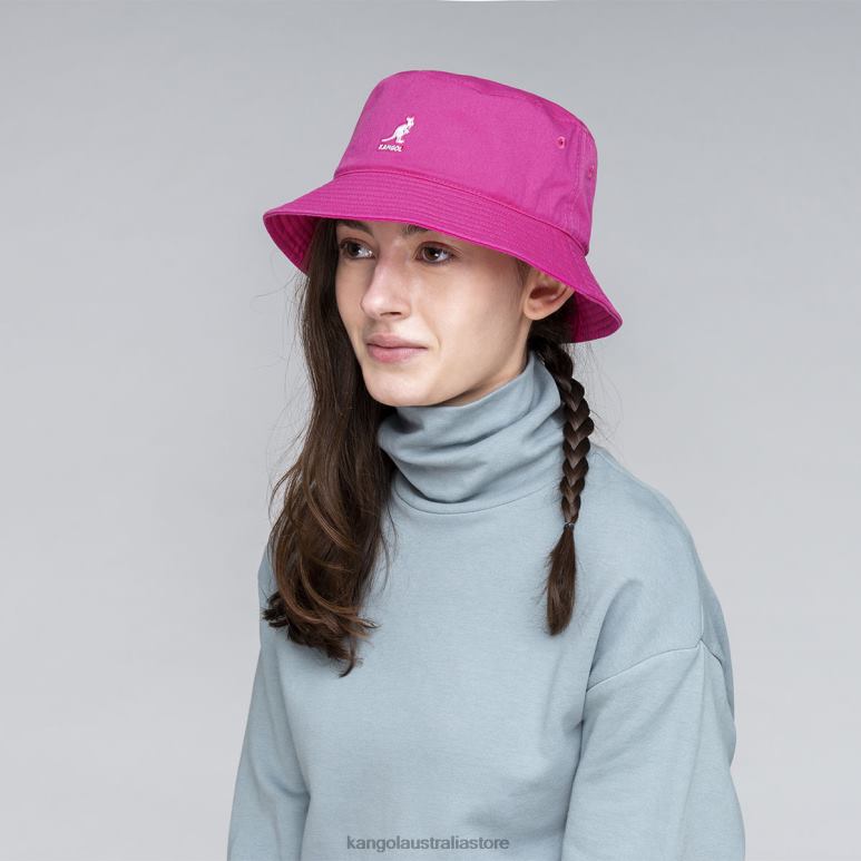 Unisex Accessories Electric Pink Kangol Washed Bucket Hat V0X8T587