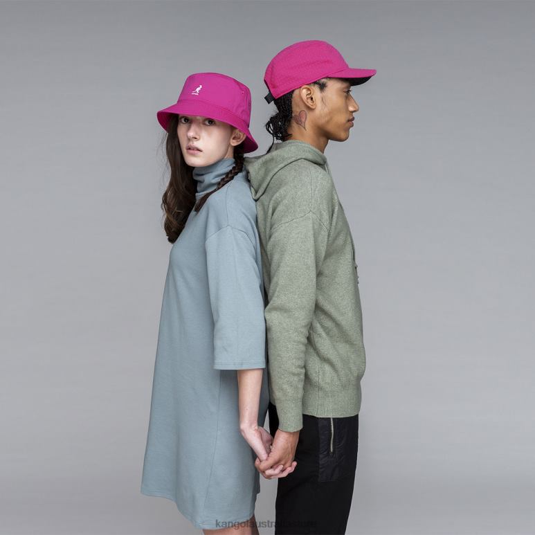 Unisex Accessories Electric Pink Kangol Washed Bucket Hat V0X8T587