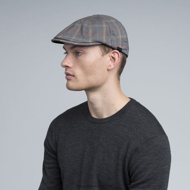 Unisex Accessories Grey Plaid Kangol Pattern Flexfit Cap V0X8T774