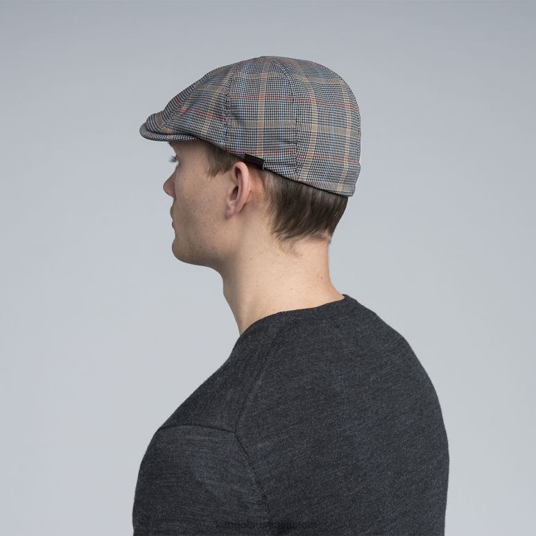 Unisex Accessories Grey Plaid Kangol Pattern Flexfit Cap V0X8T774