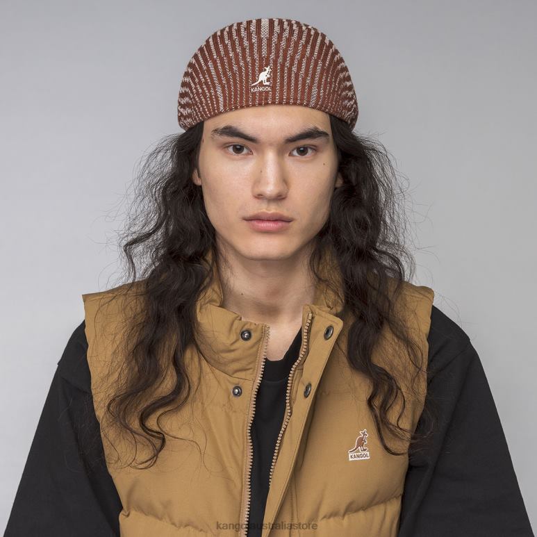 Unisex Accessories Mahogany/Cream Kangol Contour Wave 507 V0X8T208