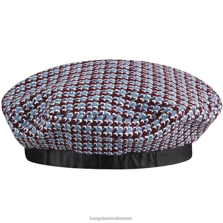Unisex Accessories Maroon/Blue Kangol Tooth Grid Beret V0X8T425