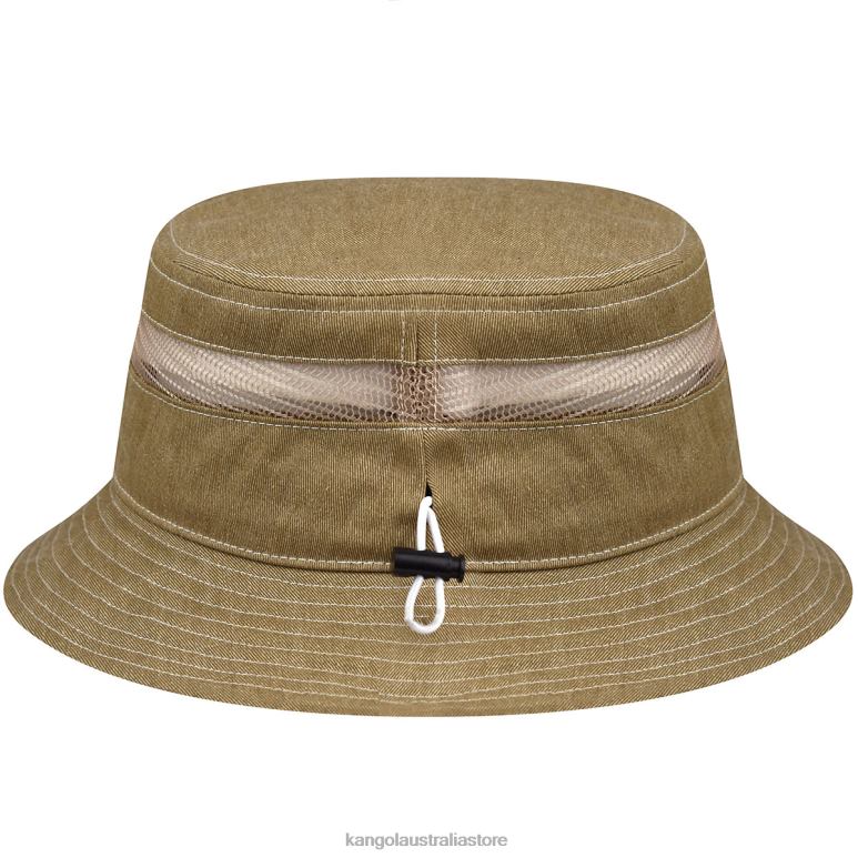 Unisex Accessories Oat Kangol Distressed Cotton Mesh Bucket V0X8T472