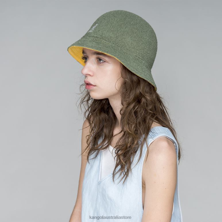Unisex Accessories Oil Green/Warm Apricot Kangol Flip It Reversible Casual V0X8T507