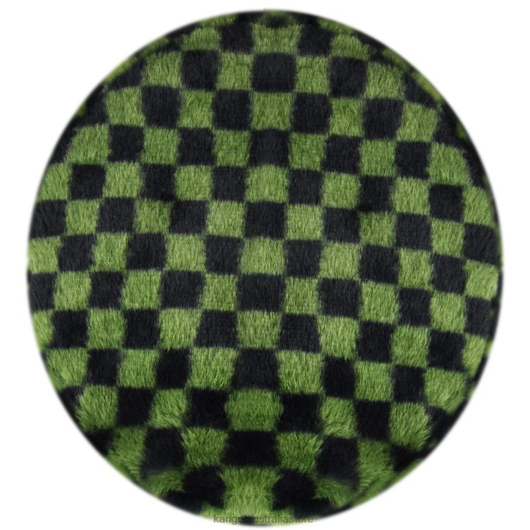 Unisex Accessories Olive Check Kangol Faux Fur Beret V0X8T409