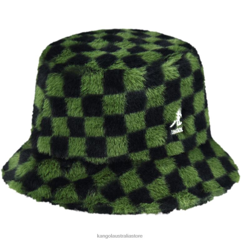 Unisex Accessories Olive Check Kangol Faux Fur Bucket V0X8T712