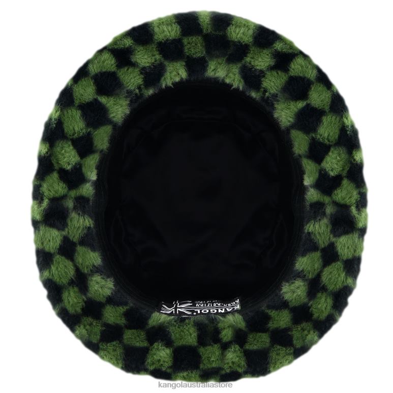 Unisex Accessories Olive Check Kangol Faux Fur Bucket V0X8T712
