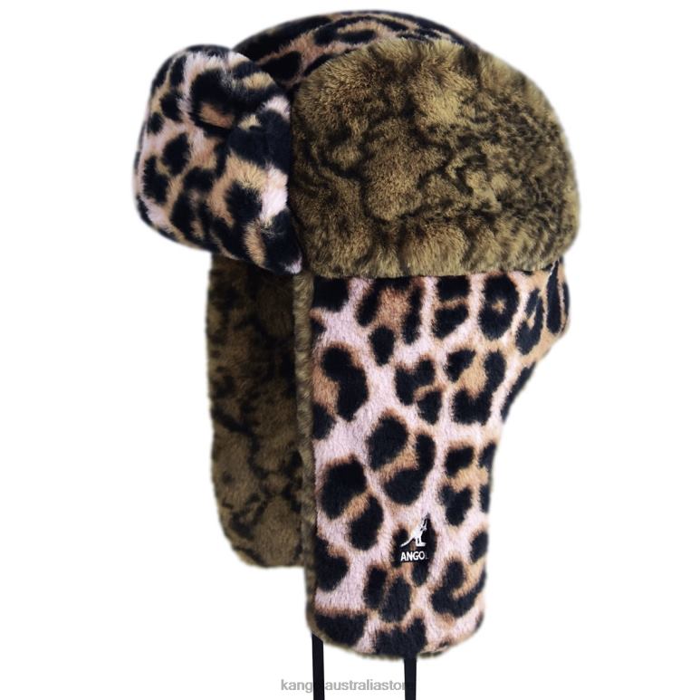 Unisex Accessories Pepto/Mahogany Kangol Wild Fur Trapper V0X8T839