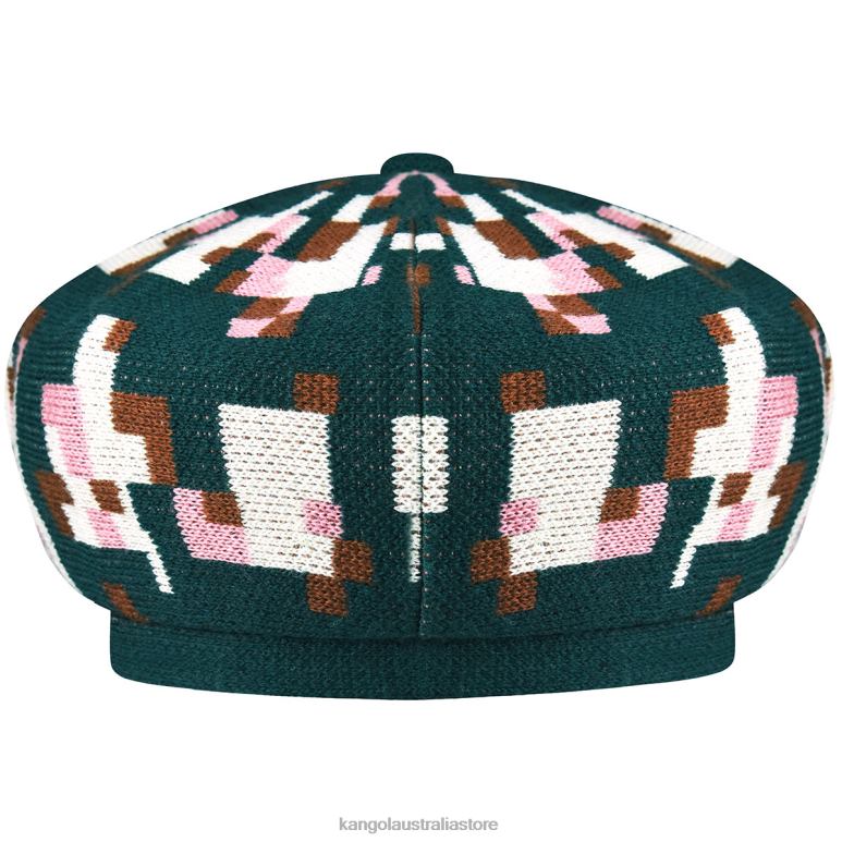 Unisex Accessories Pine/Cream Kangol Pixelated Plaid Beret V0X8T399