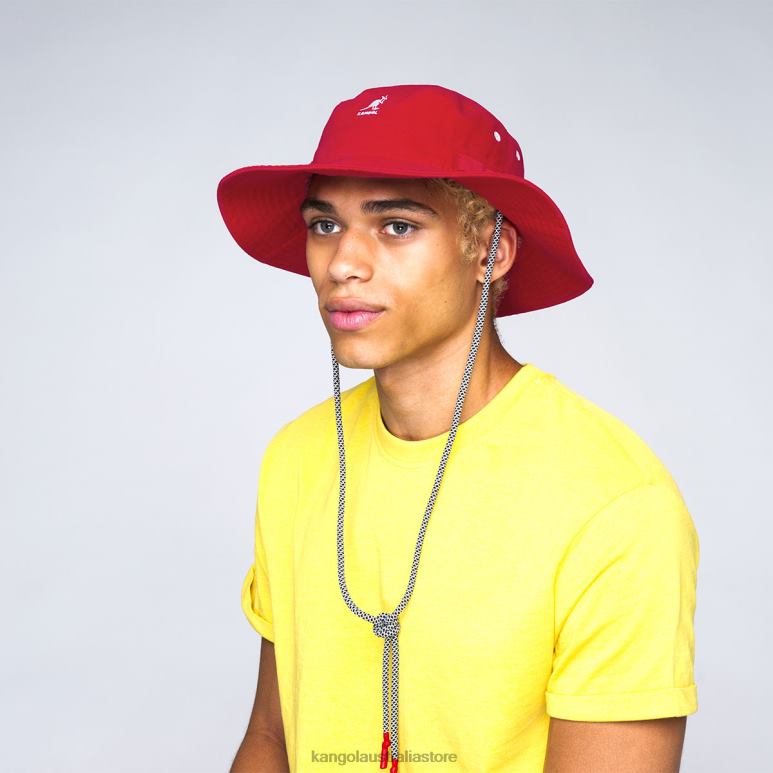 Unisex Accessories Red Kangol Utility Cords Jungle Hat V0X8T501