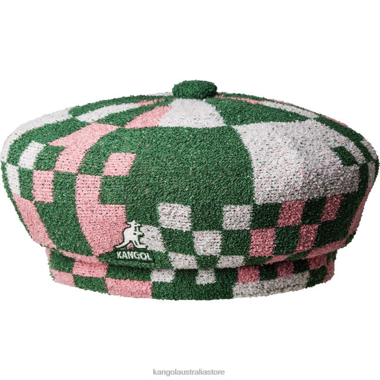 Unisex Accessories Turf Green/Pepto Kangol Pop Gingham Jax Beret V0X8T394