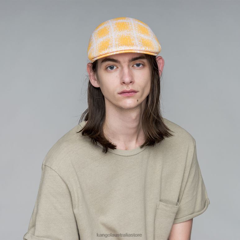 Unisex Accessories Warm Apricot/White Kangol Grunge Plaid 507 V0X8T230